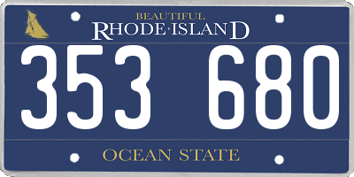 RI license plate 353680