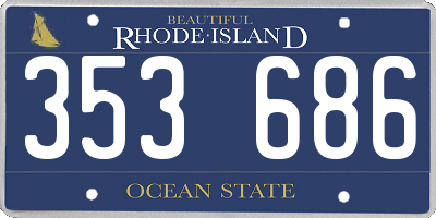 RI license plate 353686