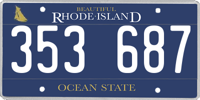 RI license plate 353687