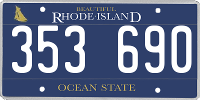 RI license plate 353690