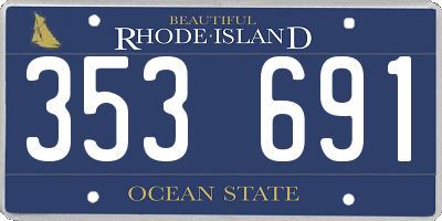 RI license plate 353691