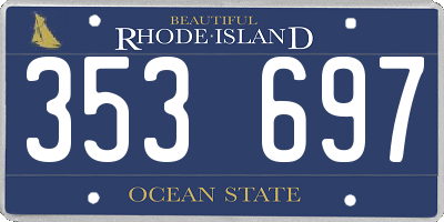 RI license plate 353697