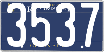 RI license plate 3537