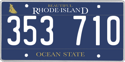 RI license plate 353710