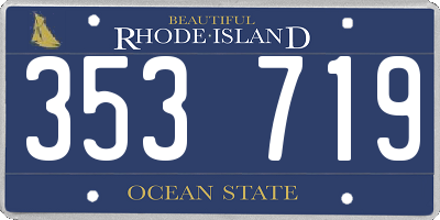RI license plate 353719