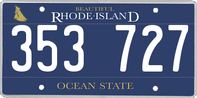 RI license plate 353727