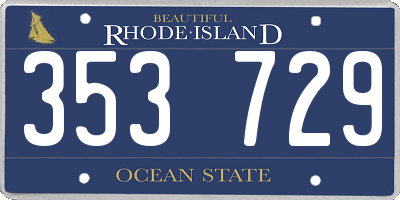 RI license plate 353729