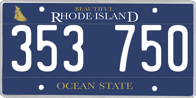 RI license plate 353750