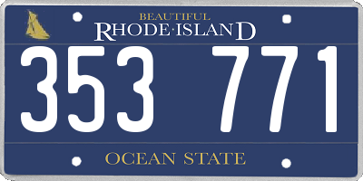 RI license plate 353771