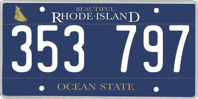 RI license plate 353797