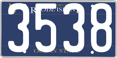RI license plate 3538