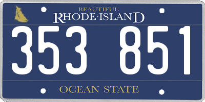 RI license plate 353851