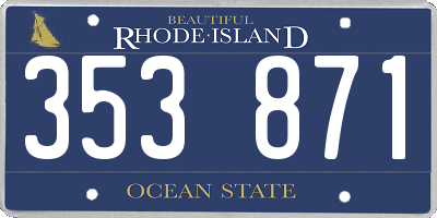 RI license plate 353871