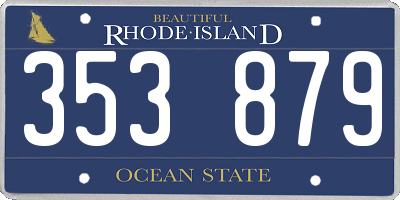 RI license plate 353879