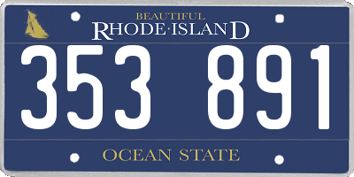 RI license plate 353891