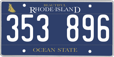 RI license plate 353896