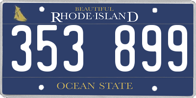RI license plate 353899