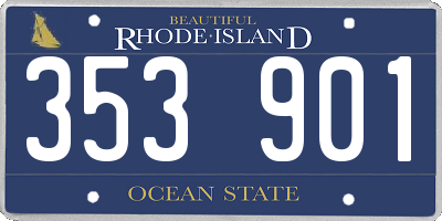 RI license plate 353901