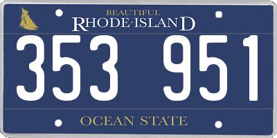 RI license plate 353951