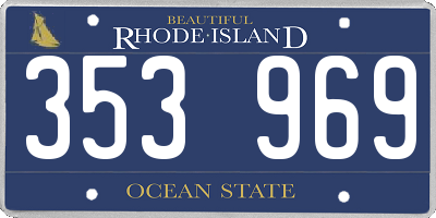 RI license plate 353969