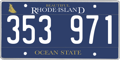 RI license plate 353971