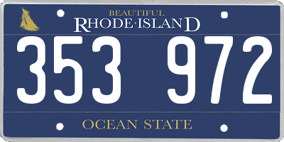 RI license plate 353972