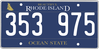 RI license plate 353975