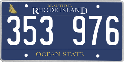 RI license plate 353976