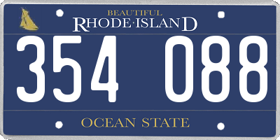 RI license plate 354088
