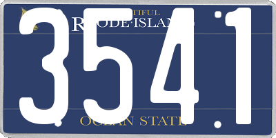 RI license plate 3541