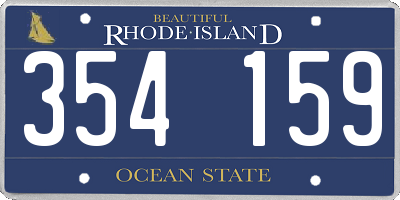 RI license plate 354159