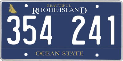 RI license plate 354241
