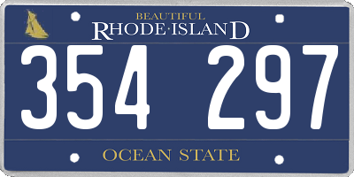RI license plate 354297