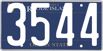 RI license plate 3544