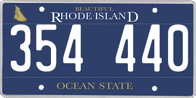 RI license plate 354440