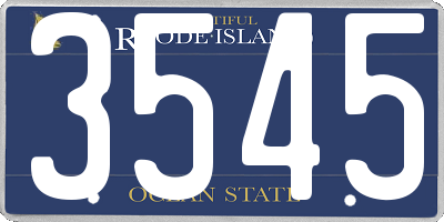 RI license plate 3545