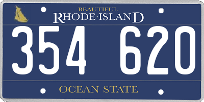 RI license plate 354620