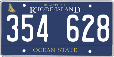 RI license plate 354628
