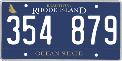 RI license plate 354879