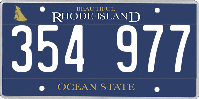 RI license plate 354977