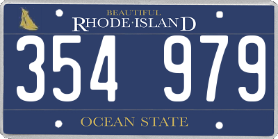 RI license plate 354979
