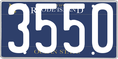 RI license plate 3550
