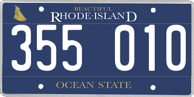 RI license plate 355010