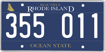 RI license plate 355011