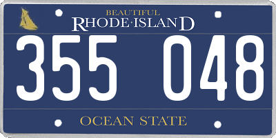 RI license plate 355048