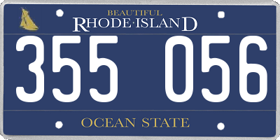 RI license plate 355056