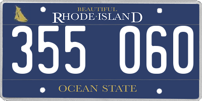 RI license plate 355060