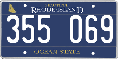 RI license plate 355069