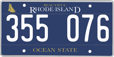 RI license plate 355076