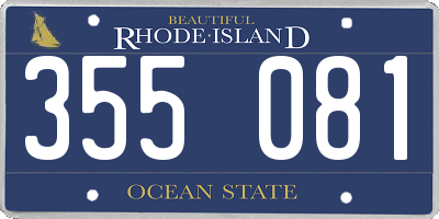 RI license plate 355081